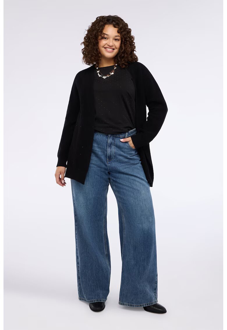 Fiorella Rubino Bluza regular-fit din amestec de bumbac - Negru