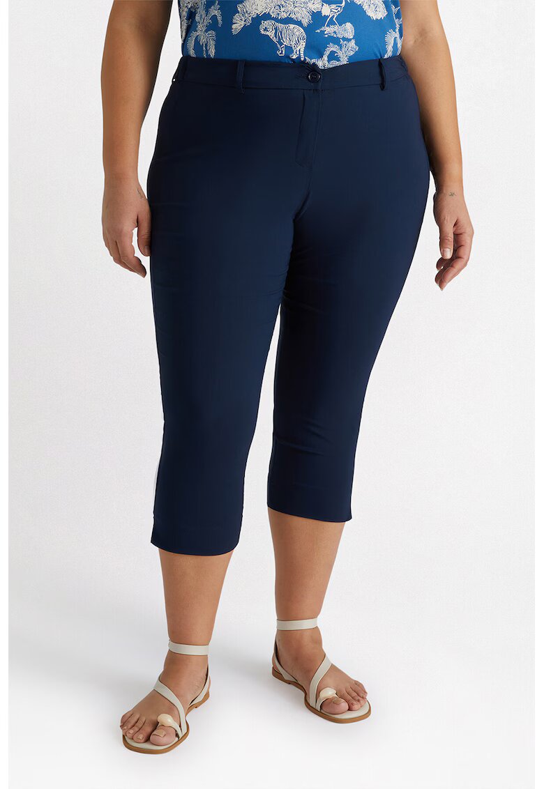 Fiorella Rubino Pantaloni capri cu talie medie - Bleumarin
