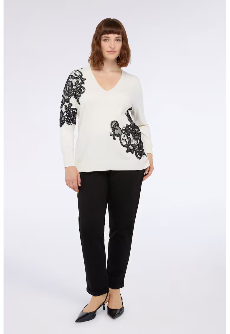 Fiorella Rubino Pantaloni conici cu talie inalta - Negru
