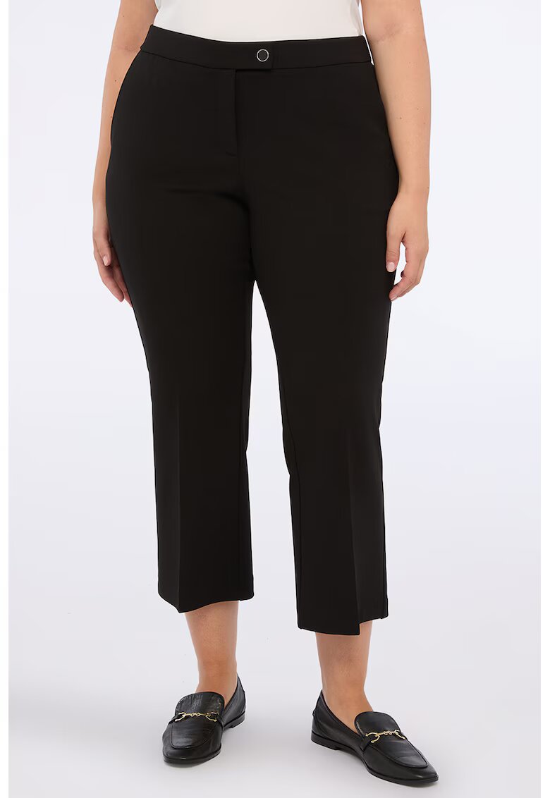 Fiorella Rubino Pantaloni crop cu talie inalta - Negru