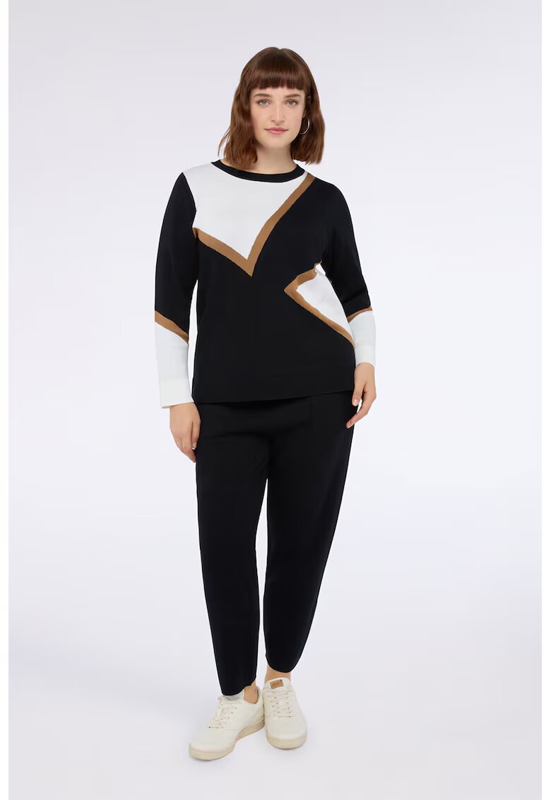 Fiorella Rubino Pantaloni de trening conici cu snur - Negru
