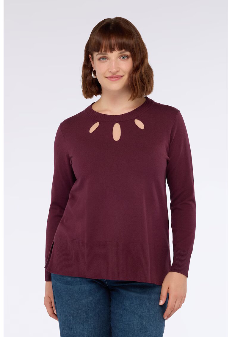 Fiorella Rubino Pulover cu decupaje - Violet tyrian
