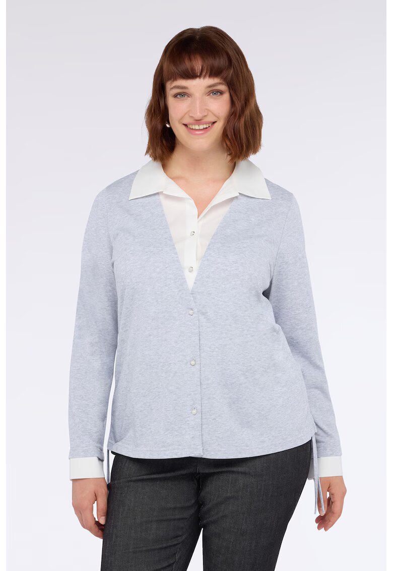 Fiorella Rubino Pulover cu model 2in1 - Albastru pastel