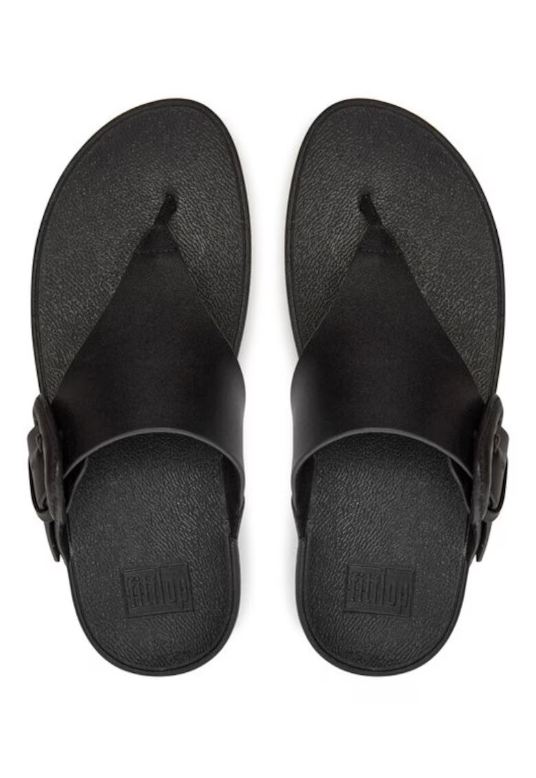 Fitflop Slapi - papuci - saboti dama 303870935 - Piele naturala - Negru