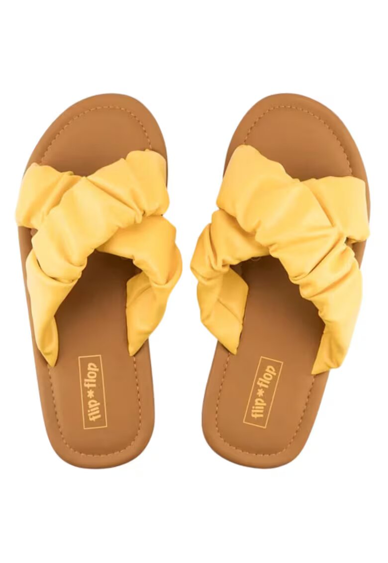 Flip Flop Papuci din piele ecologica