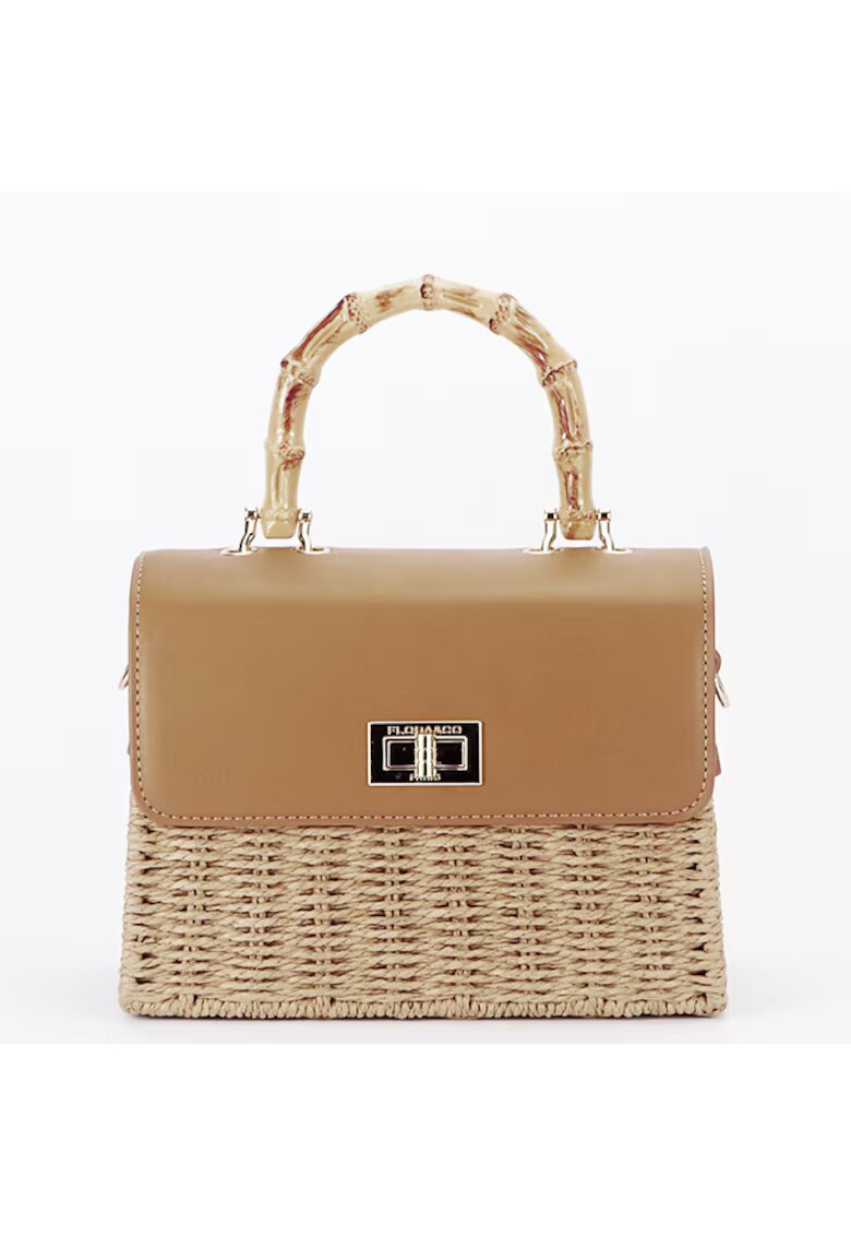 FloraCo Paris Geanta crossbody cu bareta ajustabila C1077 15 17651 - Maro deschis
