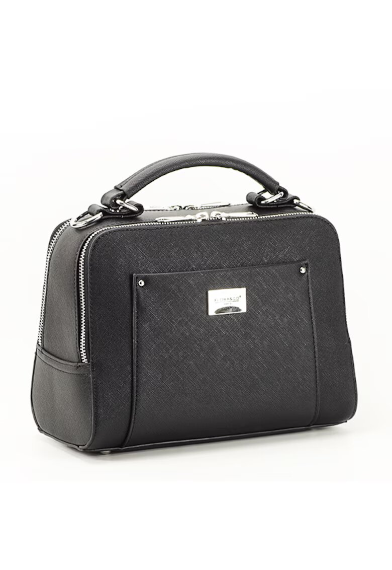 FloraCo Paris Geanta neagra Erika 13 Negru - Negru - 26x19x12