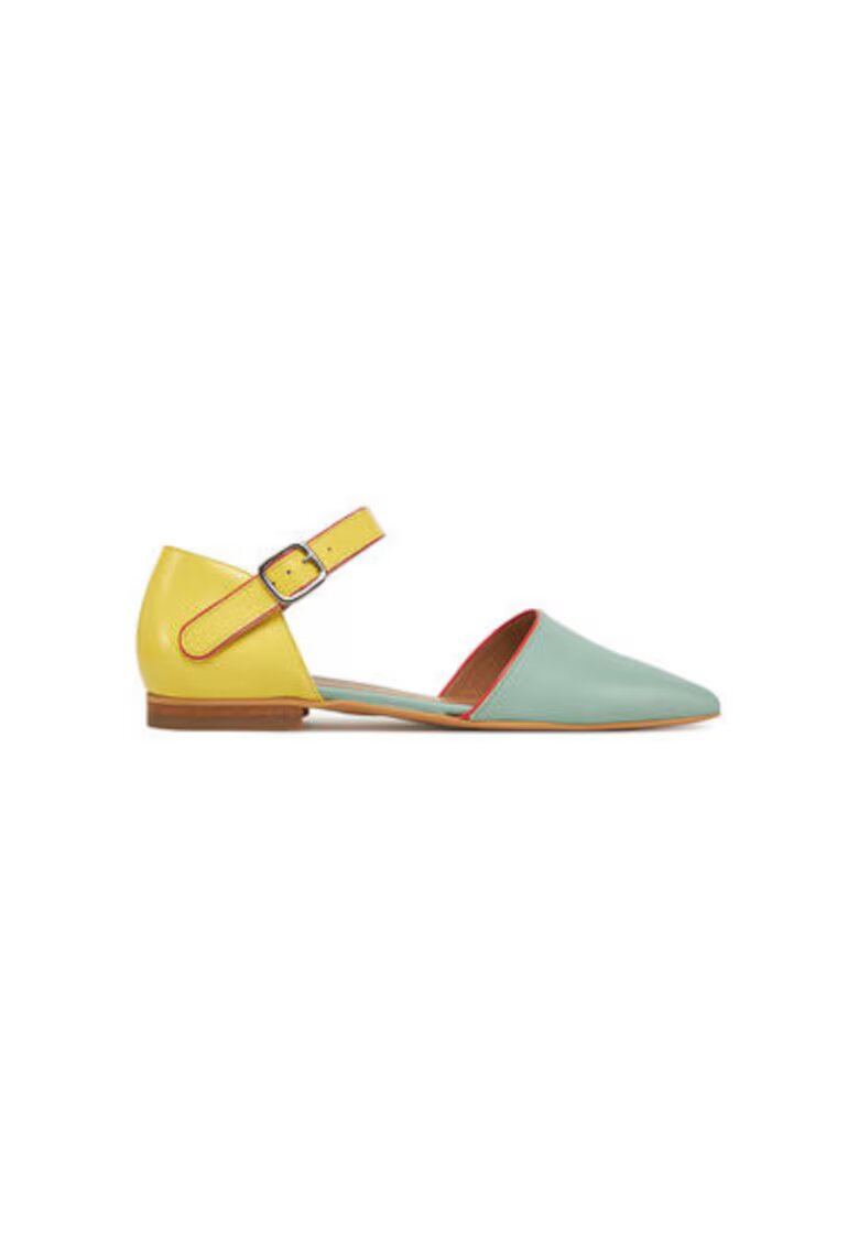 Fly London Balerini SARJ266FLY - Piele naturala - Albastru - Albastru