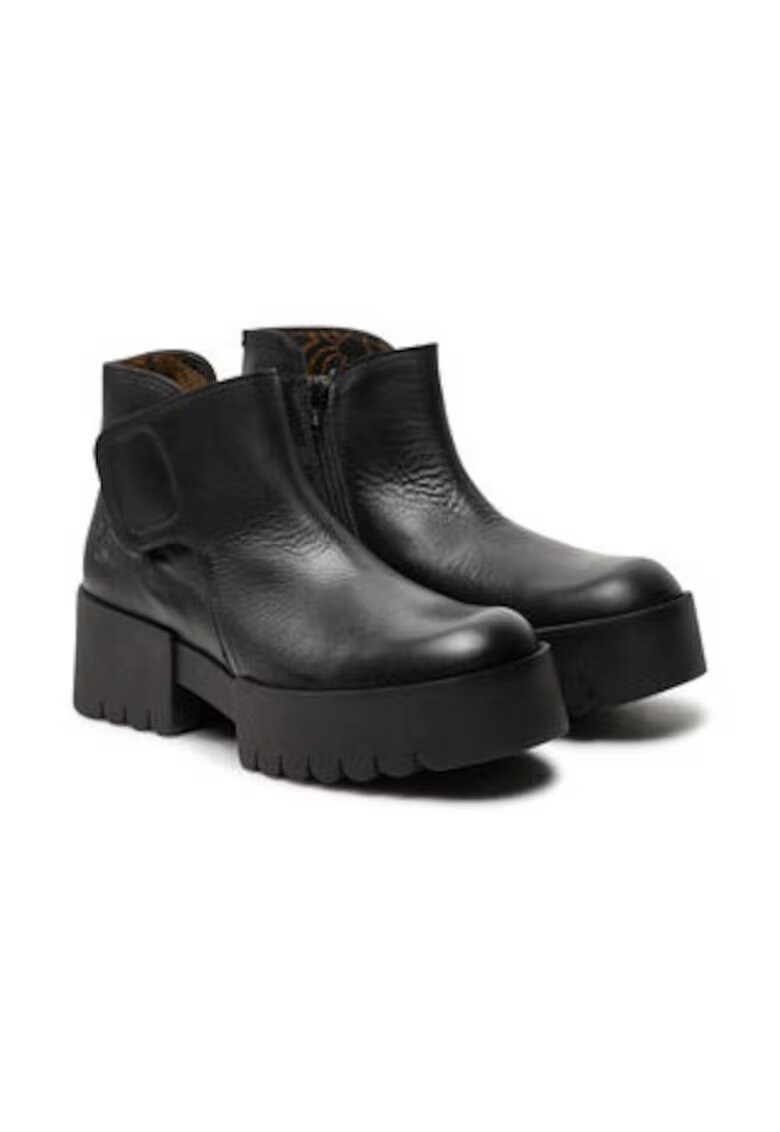 Fly London Ghete dama pana la glezna - 304465802 - piele naturala - negru -