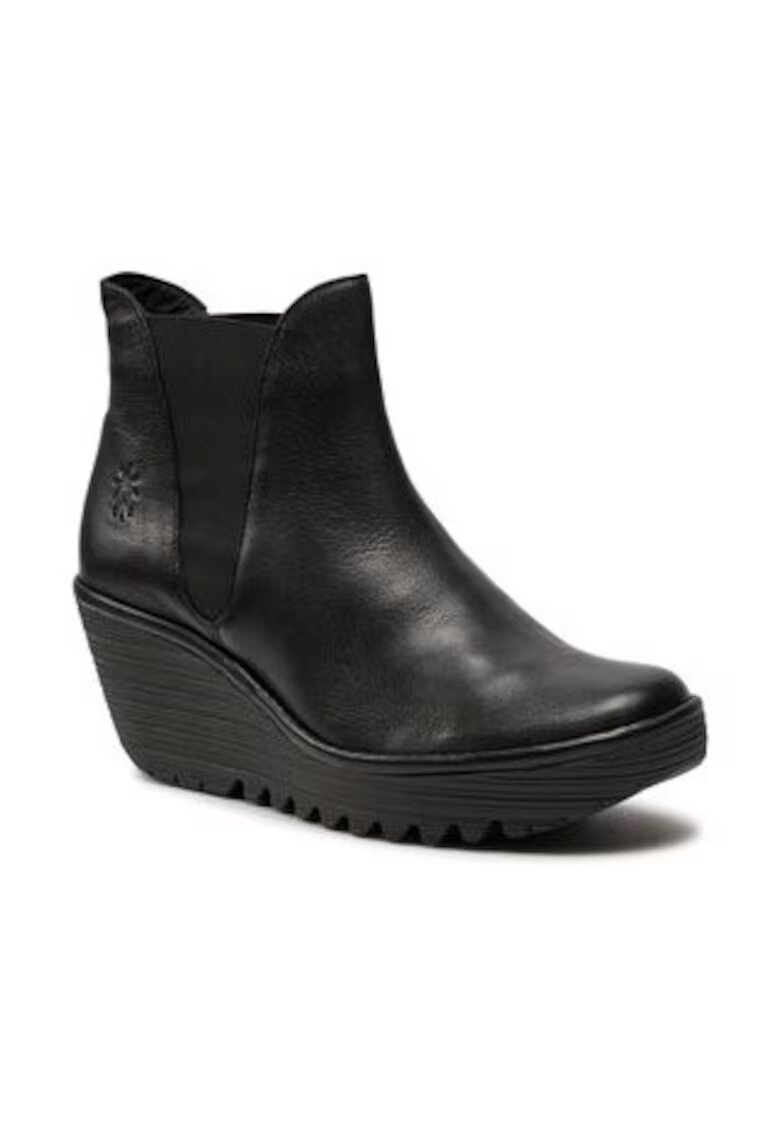 Fly London Ghete din piele naturala - Negru