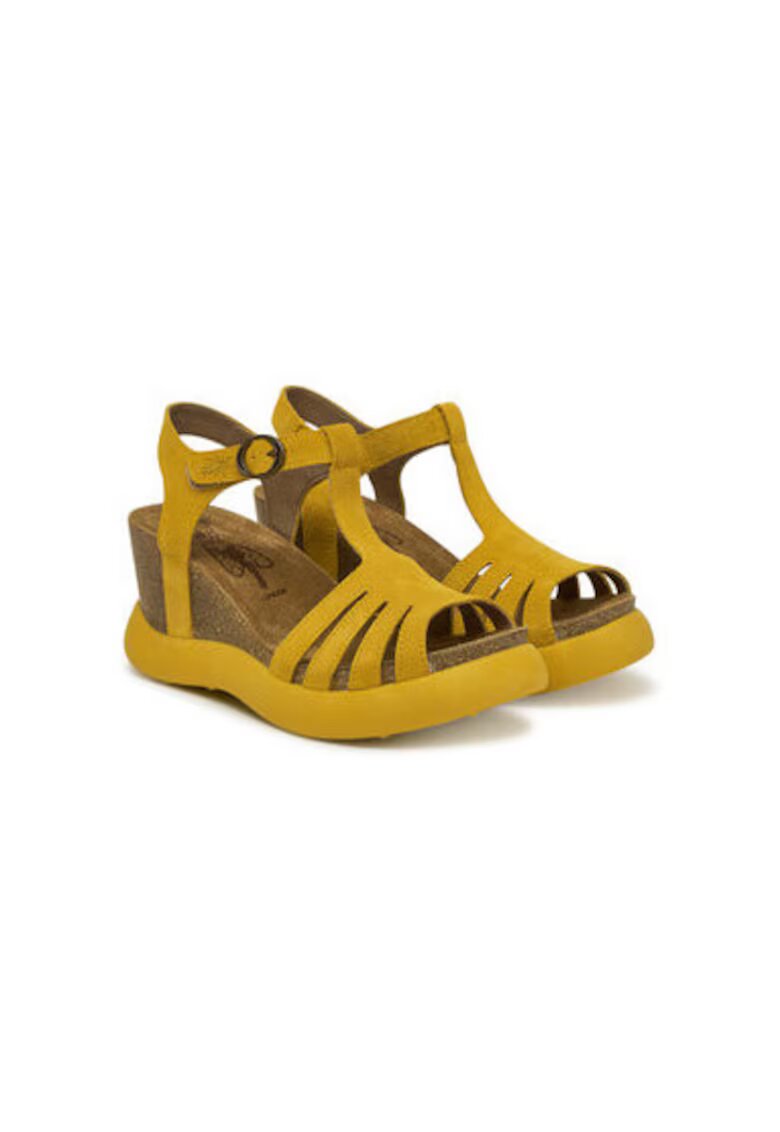 Fly London Sandale dama - GAIT959FLY - Piele naturala - Galben