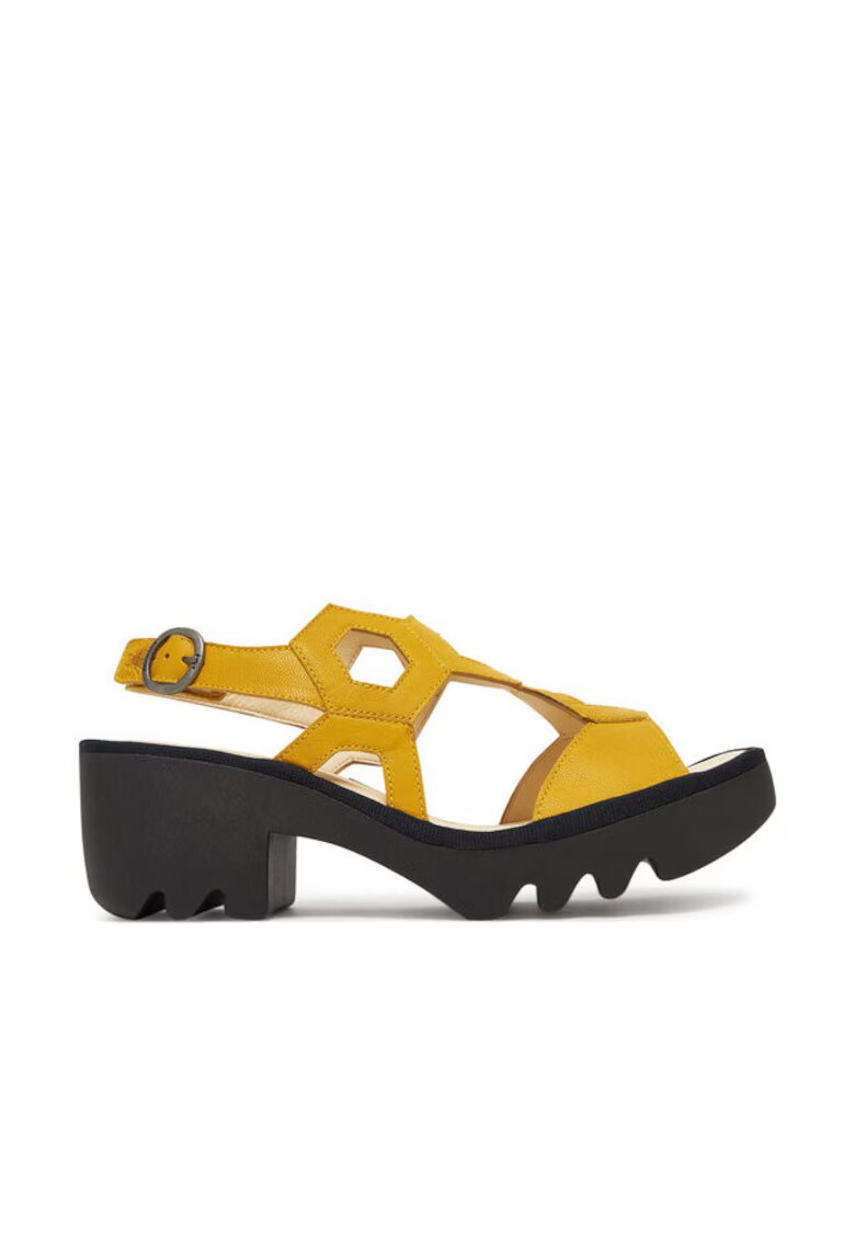 Fly London Sandale dama - TEWA573FLY - Piele naturala - Galben