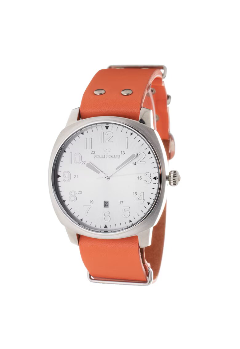 Folli Follie Ceas Barbati - quartz - inox - piele naturala - 40mm