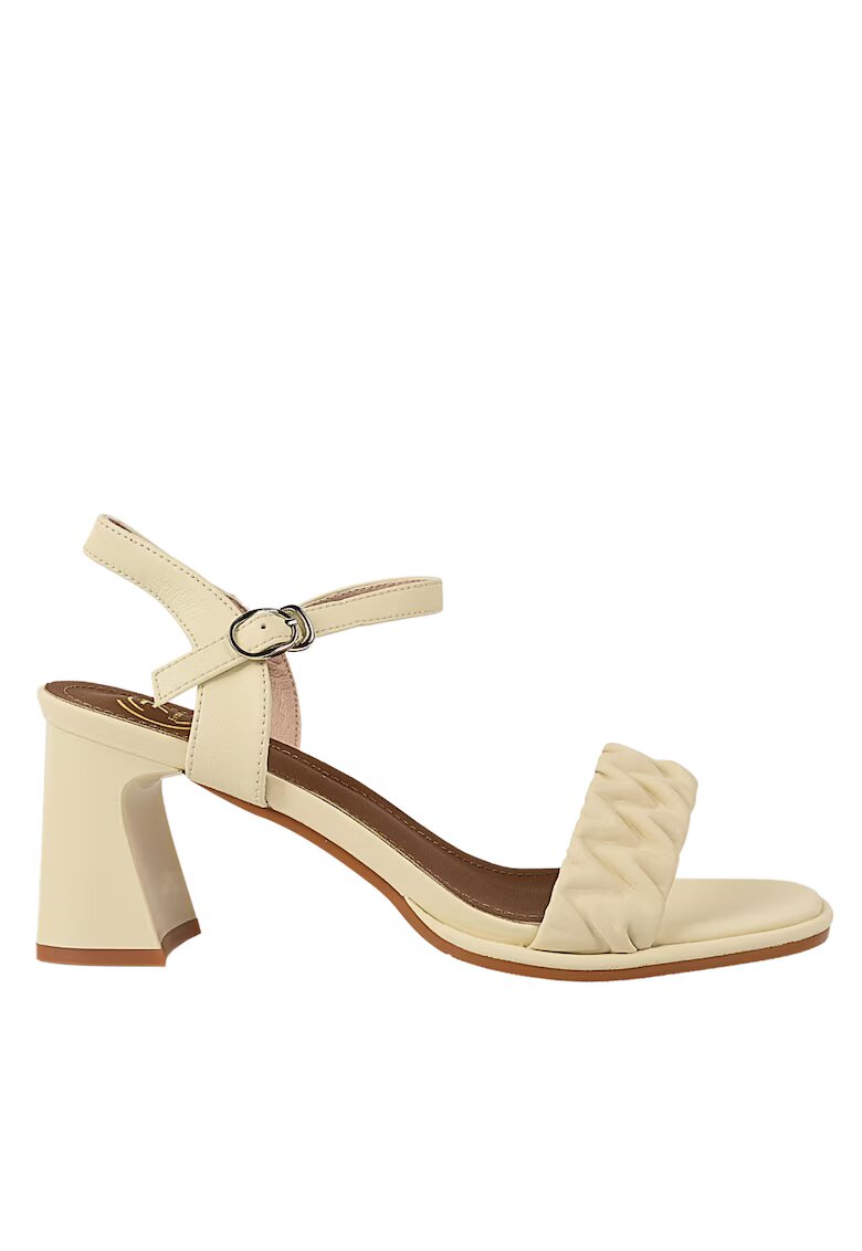 FORMAZIONE Sandale casual - dama - 49001 crem - piele ecologica - toc - Crem