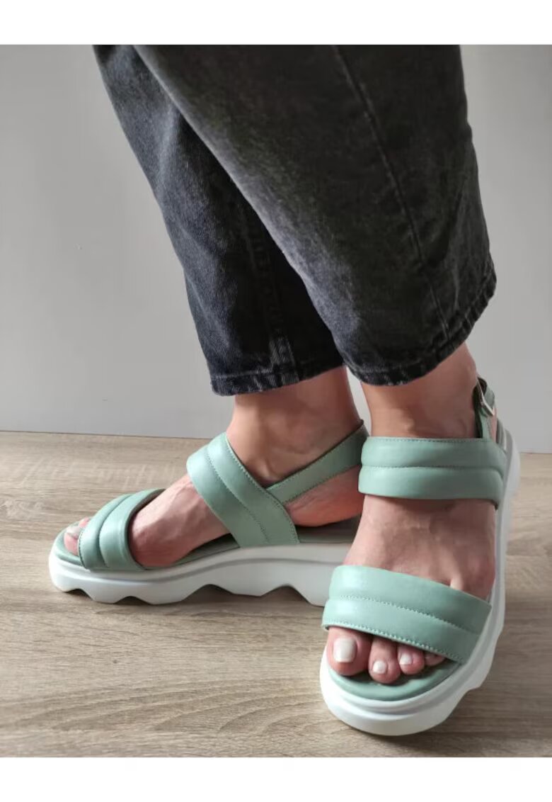 FORMAZIONE Sandale Casual Dama K249-3 Verzi Menta - Verde - Verde