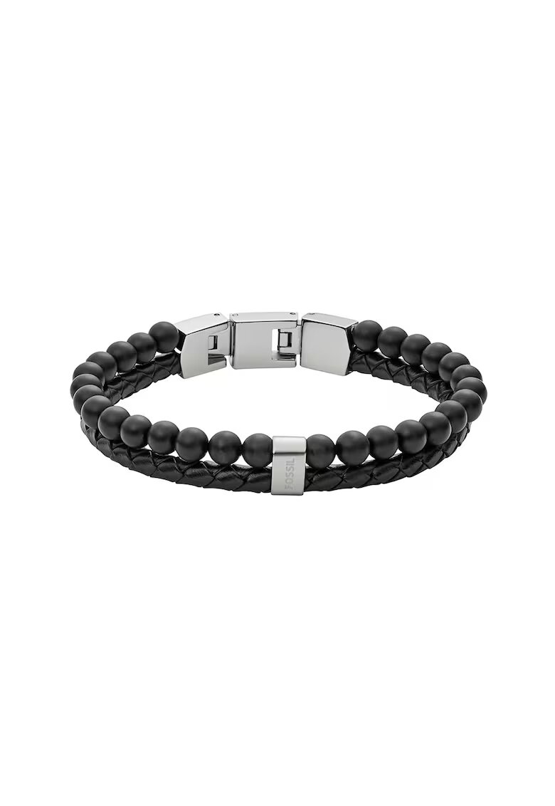 Fossil Bratara cu margele - Negru