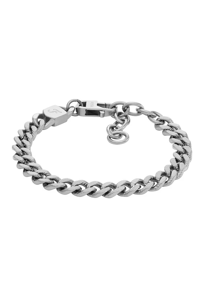 Fossil Bratara unisex din lant - Argintiu