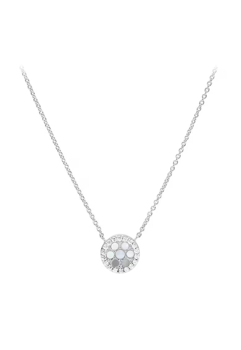 Fossil Colier de argint cu detalii Mother of Pearl - Argintiu