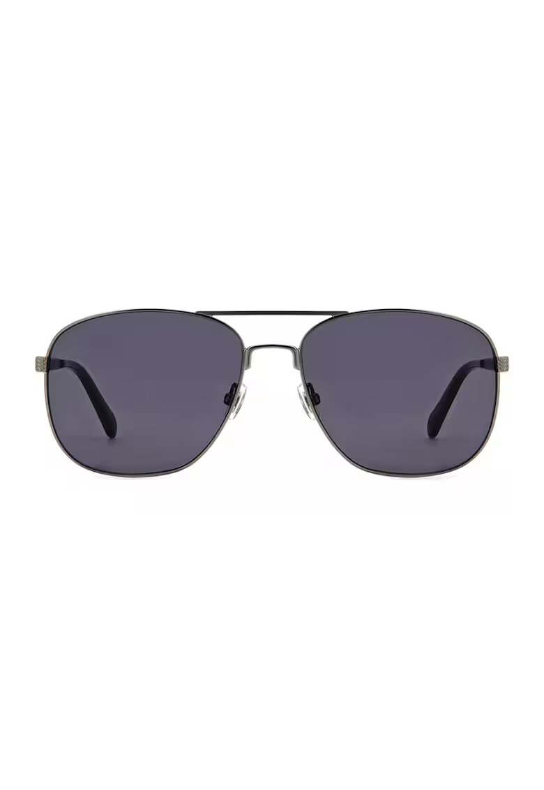 Fossil Ochelari de soare aviator cu lentile uni - Argintiu