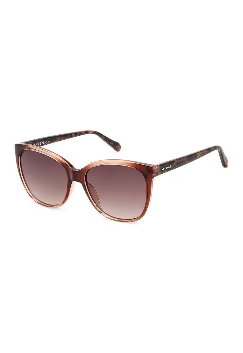 Fossil Ochelari de soare cat-eye cu lentile in degrade - Maro