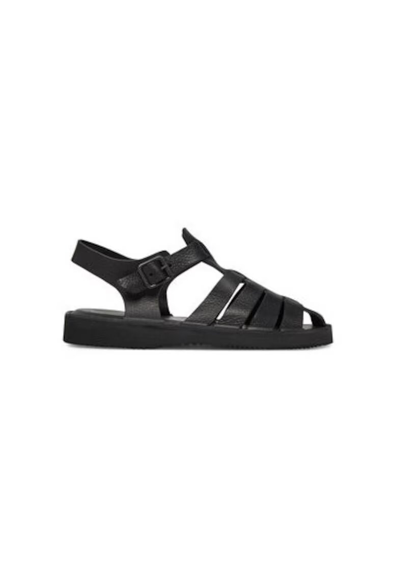 Fracap Sandale unisex D038 - Piele naturala - Negru - Negru