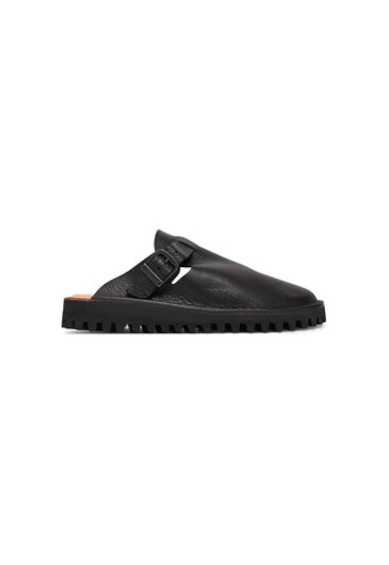 Fracap Slapi unisex S100 - Piele naturala - Negru - Negru