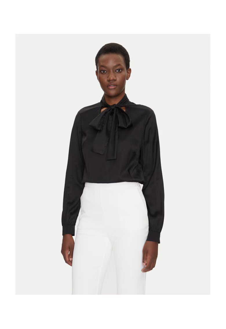 Fracomina Bluza dama FS25ST1001W73201 - Rayon/Viscoza - Negru - Negru