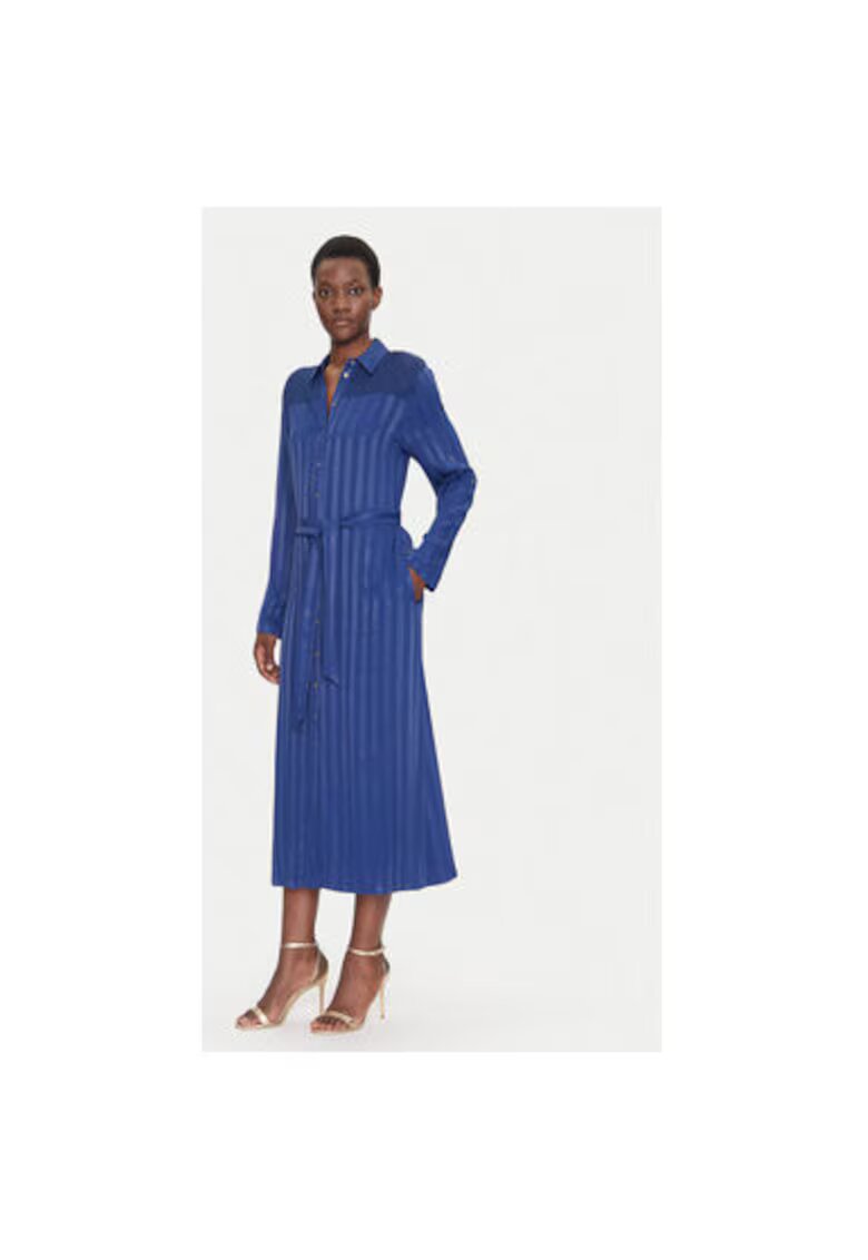 Fracomina Camasa stil rochie dama FS25SD3002W413N8 - Viscoza - Albastru - Albastru