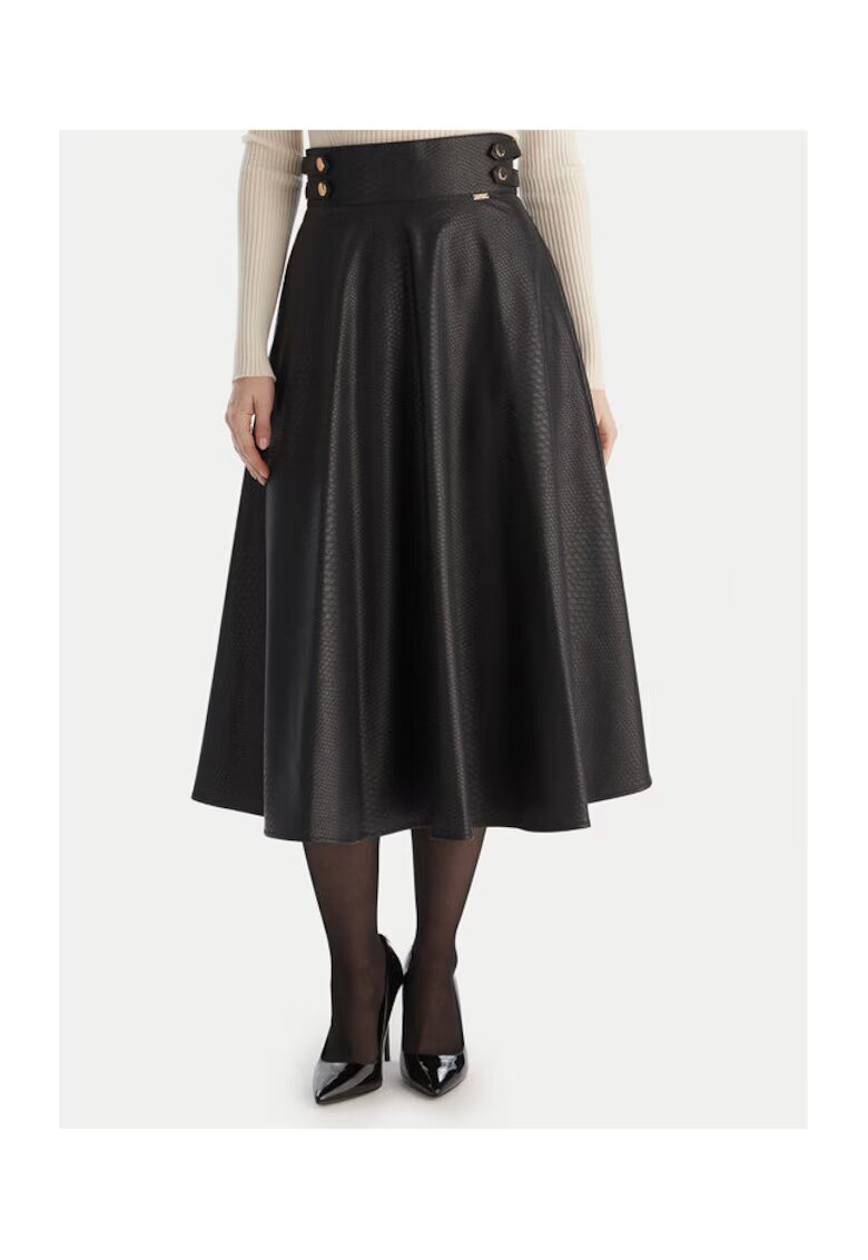 Fracomina Fusta din imitatie de piele - neagra