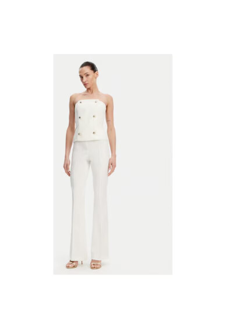 Fracomina Pantaloni dama FR25SVA006W51501 - Bumbac/Poliamida - Ecru - Ecru