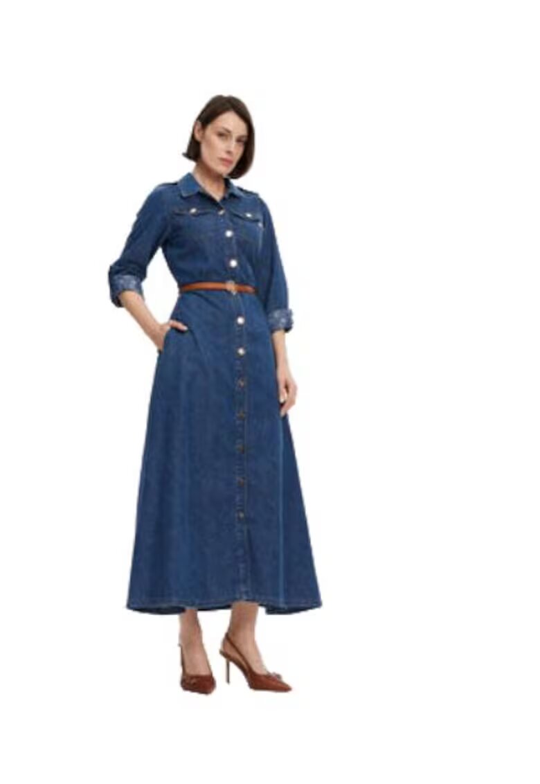 Fracomina Rochie dama bumbac/poliester - albastru