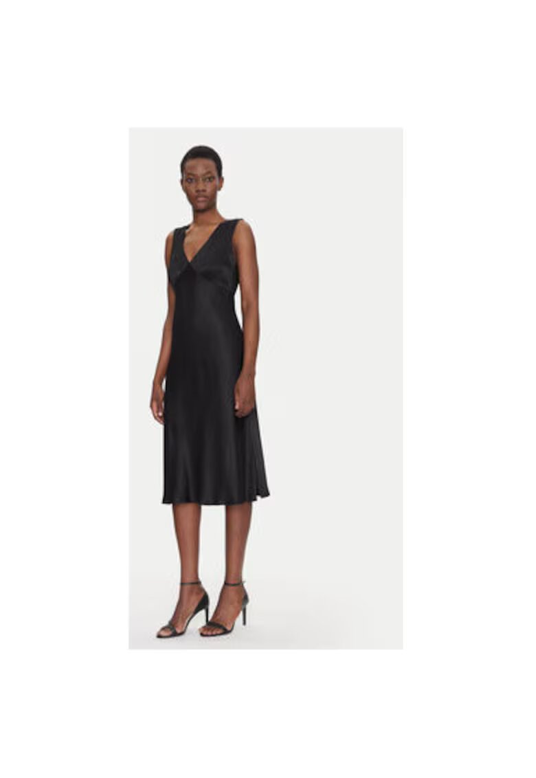 Fracomina Rochie dama FS25SD2004W73201 - Viscoza/Rayon - Negru - Negru