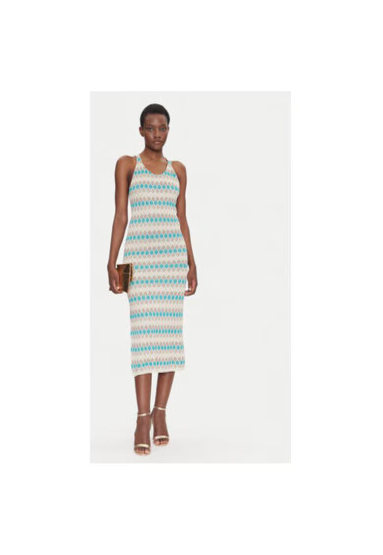 Fracomina Rochie dama FS25SD5006K414F8 - Viscoza/Nylon - Multicolor - Multicolor