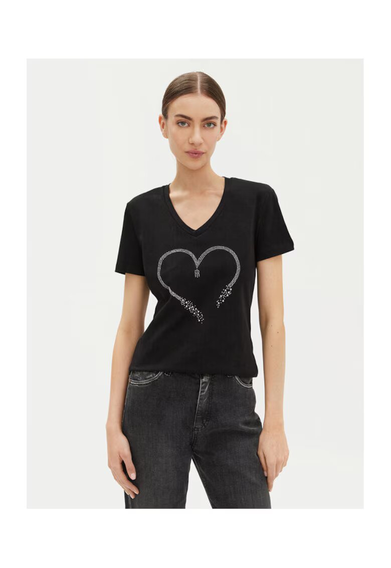 Fracomina Tricou dama - 305170910 - Bumbac - Negru - Negru