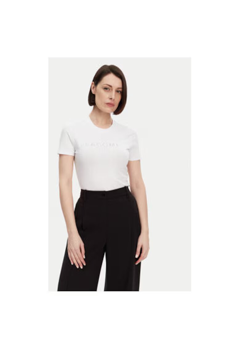 Fracomina Tricou dama - 305170927 - Modal/Bumbac/Elastan - Alb - Alb