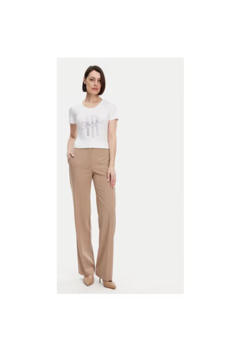Fracomina Tricou dama - 305170958 - Modal/Bumbac/Elastan - Alb - Alb