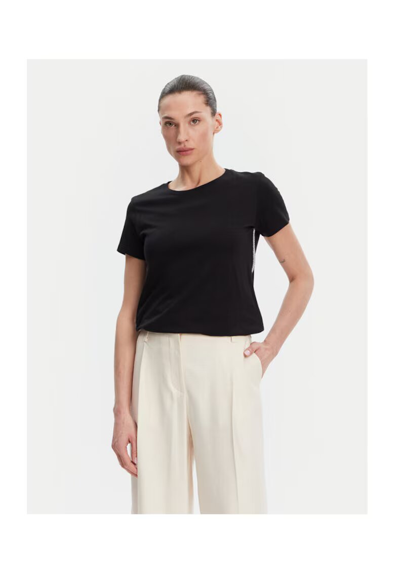 Fracomina Tricou dama FS25ST3002J400G5 - Bumbac - Negru - Negru