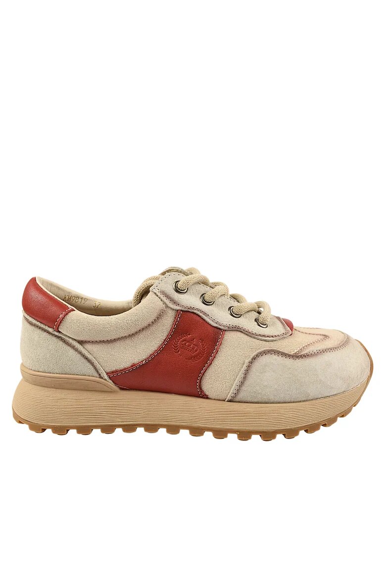 FRANCO GERARDO Pantofi sport - dama - KM 9819 bej - piele nabuc - Bej