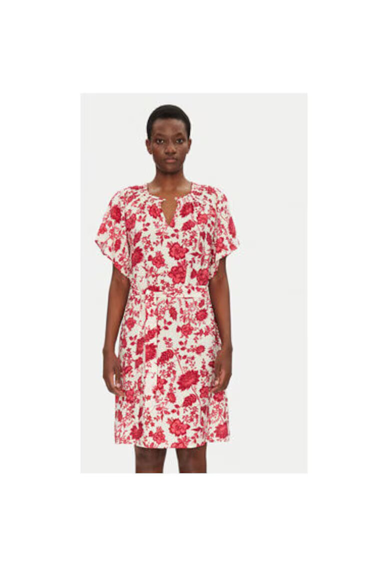 Fransa Rochie scurta cu model floral - Roz
