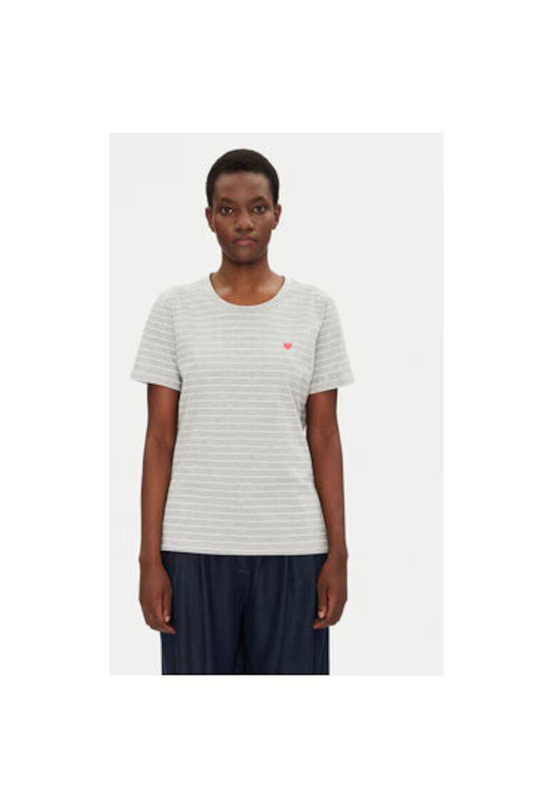 Fransa Tricou dama 20615521 - Bumbac - Gri - Gri