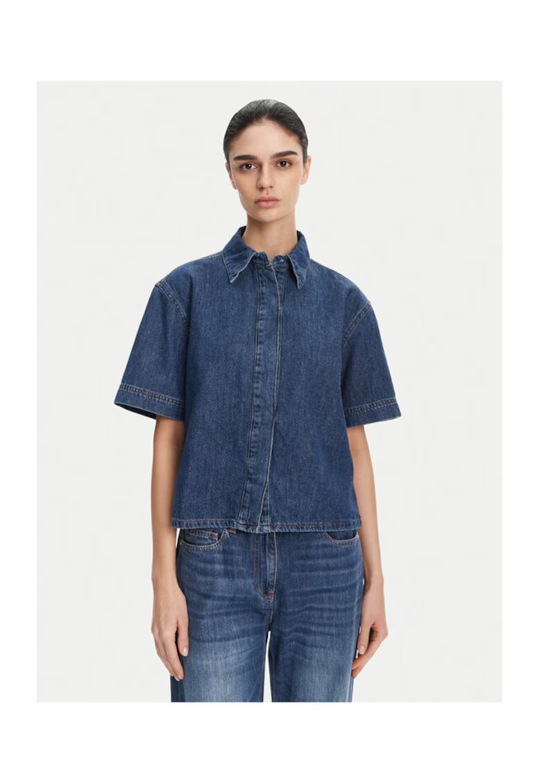 French Connection Camasa din denim pentru femei albastru