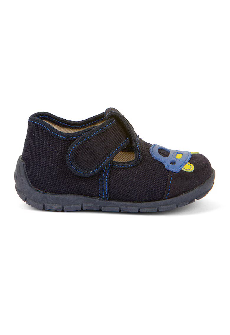Froddo Pantofi cu inchidere velcro - garnituri din lana si brant detasabil - Bleumarin