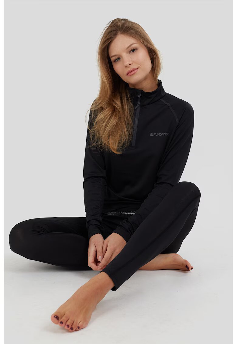 Fundango Bluza de trening cu izolatie Yade Thermo II Baselayer - Negru