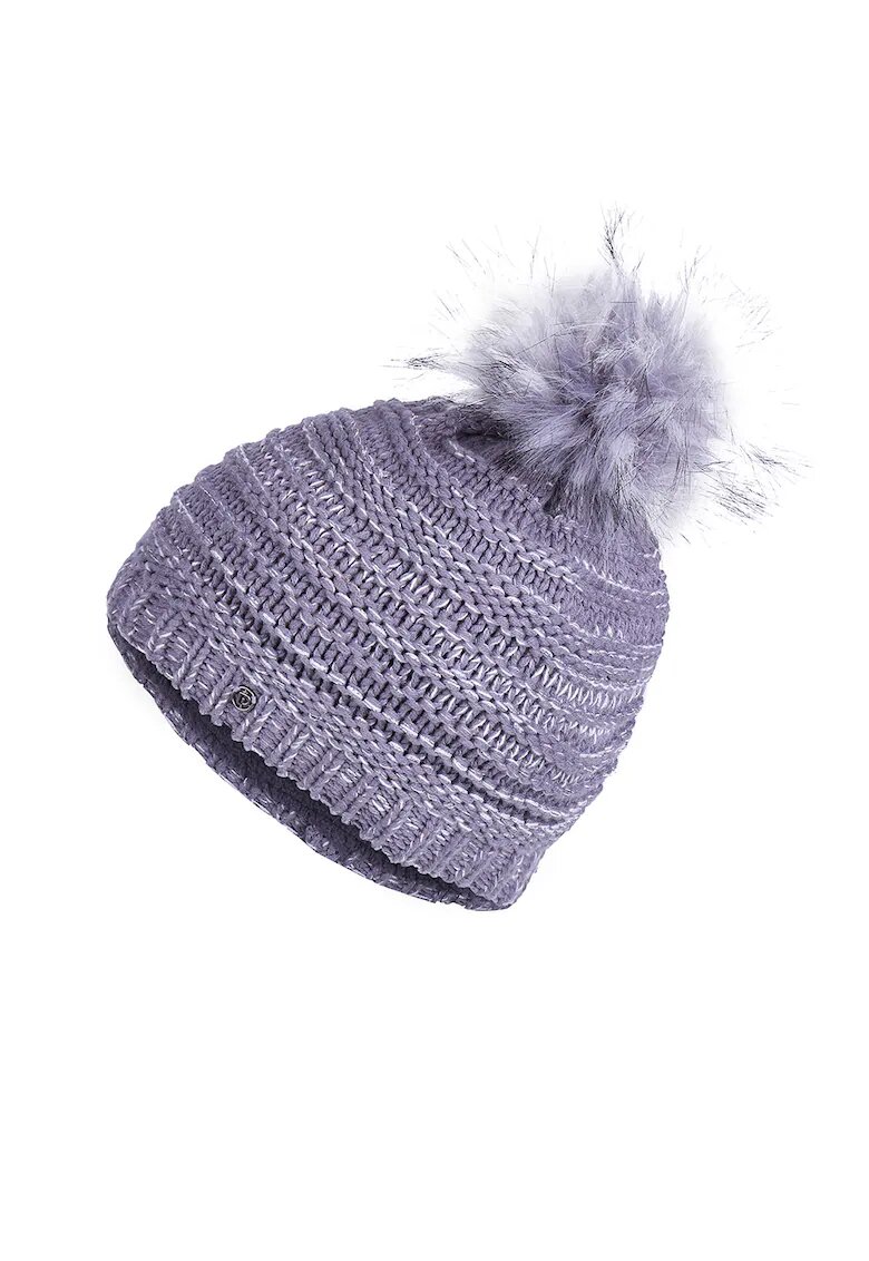 Fundango Caciula tricotata cu captuseala din fleece Silvretta - Gri melange