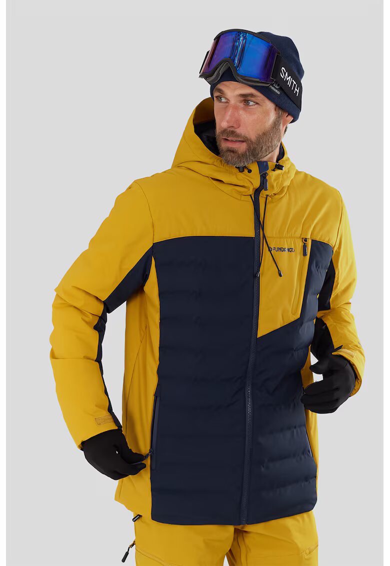 Fundango Geaca cu aspect contrastant pentru ski Fairfield - Galben sofran/Bleumarin