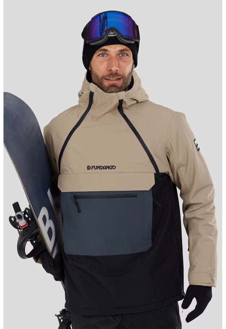 Fundango Geaca impermeabila pentru ski Hydra ECO Anorak - Negru/Albastru inchis/Bej