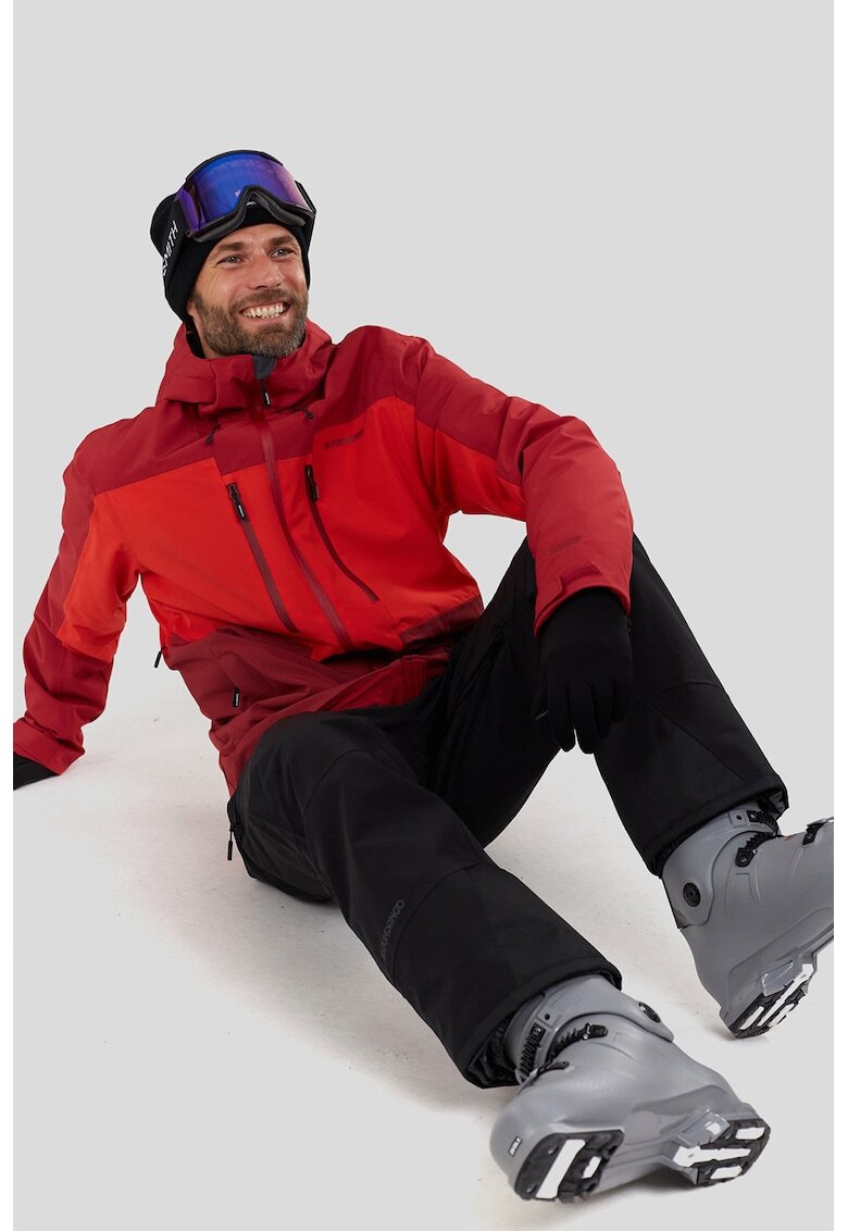 Fundango Jacheta cu model colorblock pentru ski Nelson Allmountain - Rosu