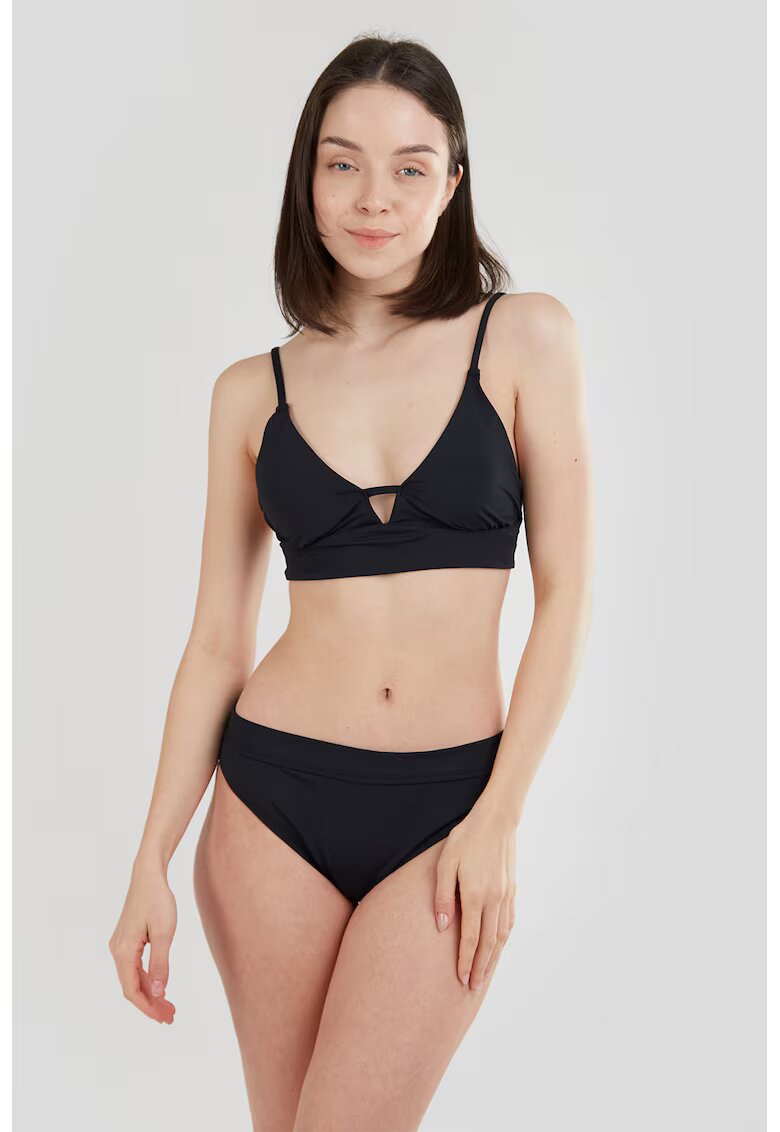 Fundango Sutien bralette de baie cu bureti detasabili Sahara - Negru