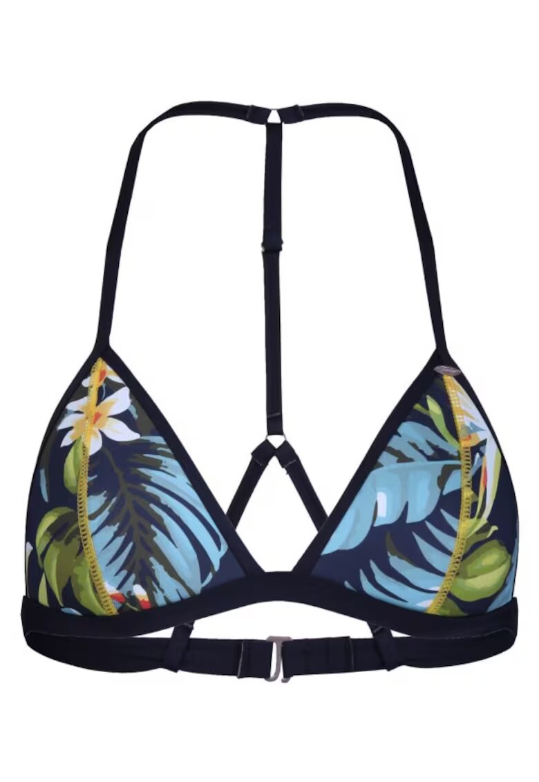 Fundango Sutien de baie Orilla Top - Negru/Alb - Negru/Floral
