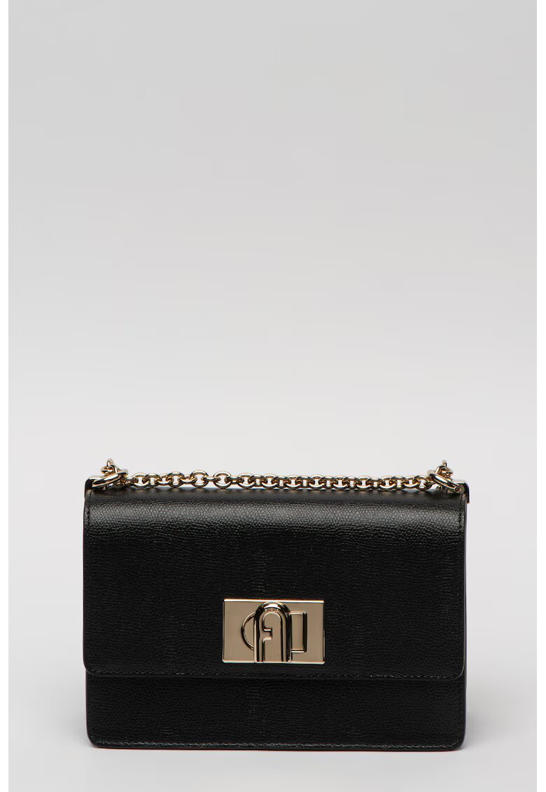 Furla Geanta crossbody din piele cu bareta din lant 1927 - Negru